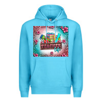 Ocean Blue teacher life Premium Hoodie - AdoDesignShop
