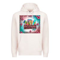 Pale Pink teacher life Premium Hoodie - AdoDesignShop