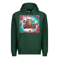 Sports Green teacher life Premium Hoodie - AdoDesignShop