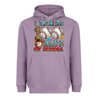 Lavender i tackled 100 days of school baseball Heavyweight Hoodie - Zillion Design Studio