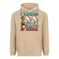 Mushroom i tackled 100 days of school baseball Heavyweight Hoodie - Zillion Design Studio