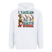 White i tackled 100 days of school baseball Heavyweight Hoodie - Zillion Design Studio