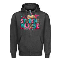 Charcoal Heather student nurse Zipper Hoodie - Zillion Design Studio