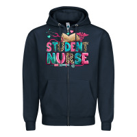 Navy student nurse Zipper Hoodie - Zillion Design Studio