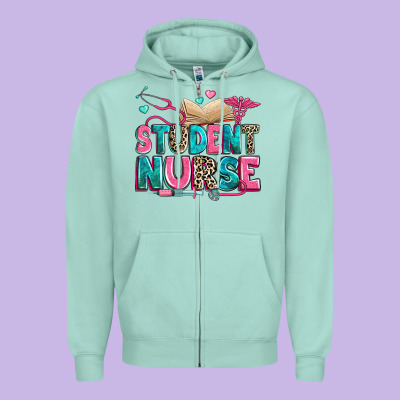 Student Nurse Zipper Hoodie Designed By Zillion Design Studio