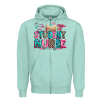 Seafoam student nurse Zipper Hoodie - Zillion Design Studio