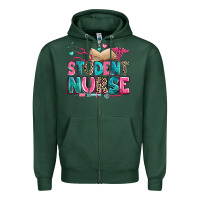 Sports Green student nurse Zipper Hoodie - Zillion Design Studio