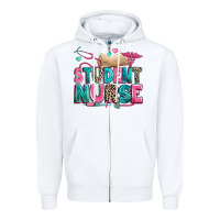 White student nurse Zipper Hoodie - Zillion Design Studio