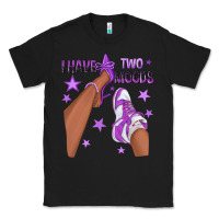 Black Purple I Have Two Moods Afro Girl Sneakers Classic Tee - texasbilliewilder