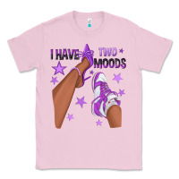 Bubblegum Pink Purple I Have Two Moods Afro Girl Sneakers Classic Tee - texasbilliewilder