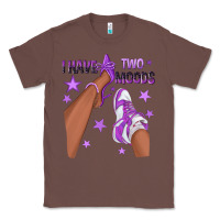 Chestnut Purple I Have Two Moods Afro Girl Sneakers Classic Tee - texasbilliewilder