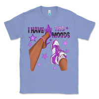 Colony Blue Purple I Have Two Moods Afro Girl Sneakers Classic Tee - texasbilliewilder