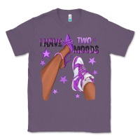 Lavender Purple I Have Two Moods Afro Girl Sneakers Classic Tee - texasbilliewilder
