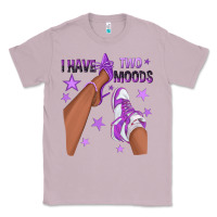 Lilac Purple I Have Two Moods Afro Girl Sneakers Classic Tee - texasbilliewilder