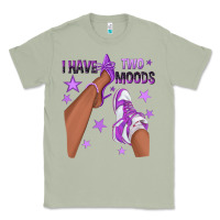 Matcha Purple I Have Two Moods Afro Girl Sneakers Classic Tee - texasbilliewilder