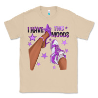 Mushroom Purple I Have Two Moods Afro Girl Sneakers Classic Tee - texasbilliewilder
