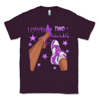 Plum Purple I Have Two Moods Afro Girl Sneakers Classic Tee - texasbilliewilder