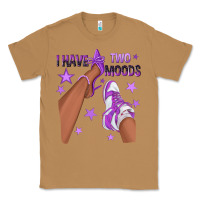 Toasted Coconut Purple I Have Two Moods Afro Girl Sneakers Classic Tee - texasbilliewilder