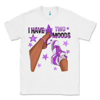White Purple I Have Two Moods Afro Girl Sneakers Classic Tee - texasbilliewilder