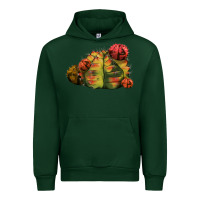 Forest Green Gymnocalycium Variegated Cactus Urban Hoodie - LillyAllenDesigns