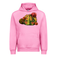 Fuchsia Pink Gymnocalycium Variegated Cactus Urban Hoodie - LillyAllenDesigns