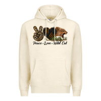 Tofu Peace Love Wild Cat Head Premium Hoodie - LillyAllenDesigns