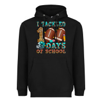 Black i tackled 100 days of school american football Heavyweight Hoodie - Zillion Design Studio