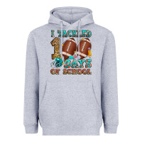 Heather Grey i tackled 100 days of school american football Heavyweight Hoodie - Zillion Design Studio