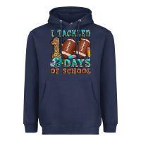 Navy i tackled 100 days of school american football Heavyweight Hoodie - Zillion Design Studio