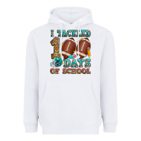 I Tackled 100 Days Of School American Football Heavyweight Hoodie | Teevron