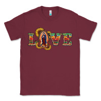 Burgundy Love Lady Of Guadalupe Classic Tee - RanaPortraitStore