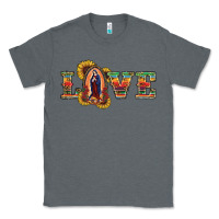 Charcoal Heather Love Lady Of Guadalupe Classic Tee - RanaPortraitStore