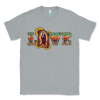 Heather Grey Love Lady Of Guadalupe Classic Tee - RanaPortraitStore