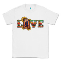 White Love Lady Of Guadalupe Classic Tee - RanaPortraitStore