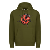 Army Green ladybug Premium Hoodie - BarkalooDesign
