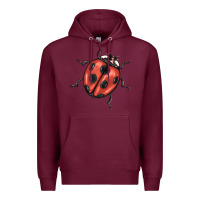 Burgundy ladybug Premium Hoodie - BarkalooDesign