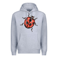 Heather Grey ladybug Premium Hoodie - BarkalooDesign