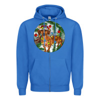True Royal Dachshund Christmas Tree Zipper Hoodie - RanaPortraitStore