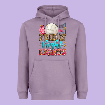 Friday Night Lights Volleyball Heavyweight Hoodie Designed By Zillion Design Studio