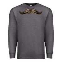 Charcoal Heather brown moustache fa element Premium Sweatshirt - FaDigitalArtStudio