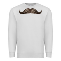Dove Grey brown moustache fa element Premium Sweatshirt - FaDigitalArtStudio