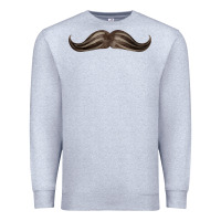 Heather Grey brown moustache fa element Premium Sweatshirt - FaDigitalArtStudio