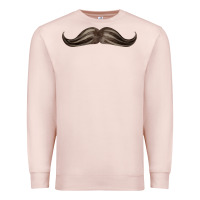 Pale Pink brown moustache fa element Premium Sweatshirt - FaDigitalArtStudio