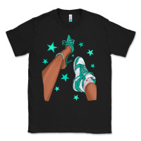 Black Teal Afro Girl Sneakers and Heels Classic Tee - texasbilliewilder