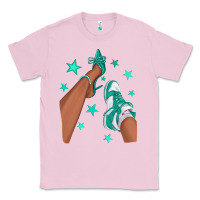 Bubblegum Pink Teal Afro Girl Sneakers and Heels Classic Tee - texasbilliewilder