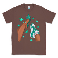 Chestnut Teal Afro Girl Sneakers and Heels Classic Tee - texasbilliewilder