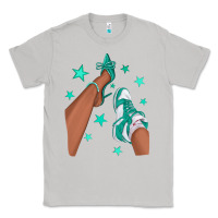 Moon Dust Teal Afro Girl Sneakers and Heels Classic Tee - texasbilliewilder