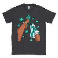 Smoke Teal Afro Girl Sneakers and Heels Classic Tee - texasbilliewilder
