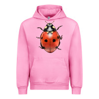 Fuchsia Pink lady bug Urban Hoodie - LillyAllenDesigns