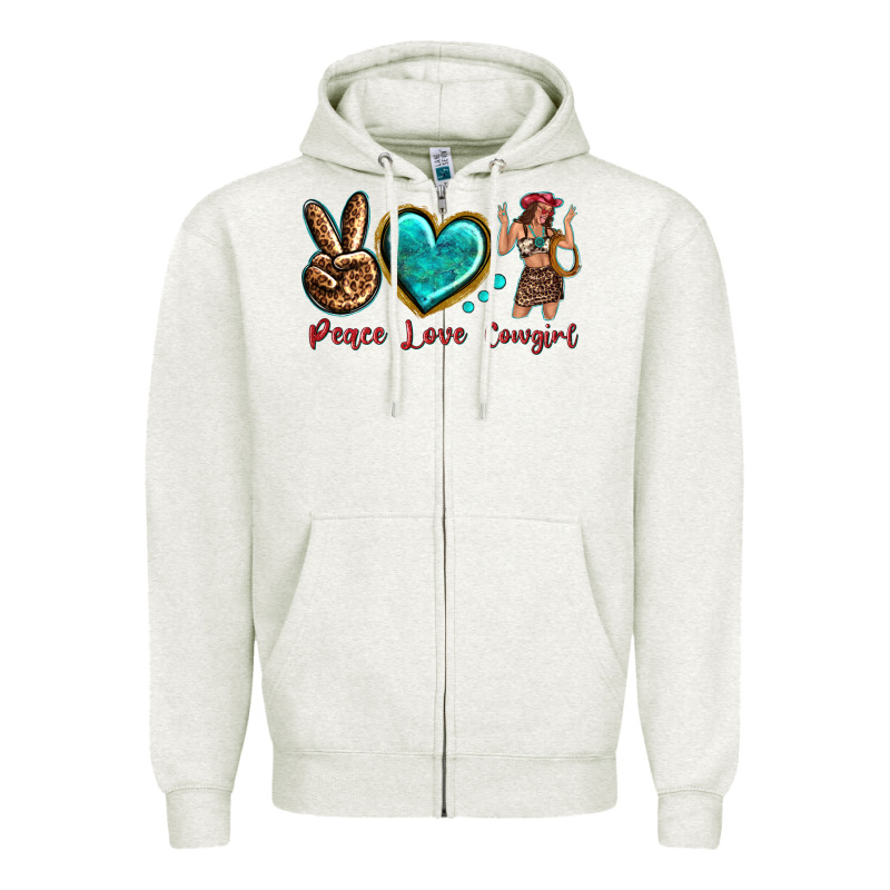 Peace Love Cowgirl Zipper Hoodie by texasbilliewilder | Teevron